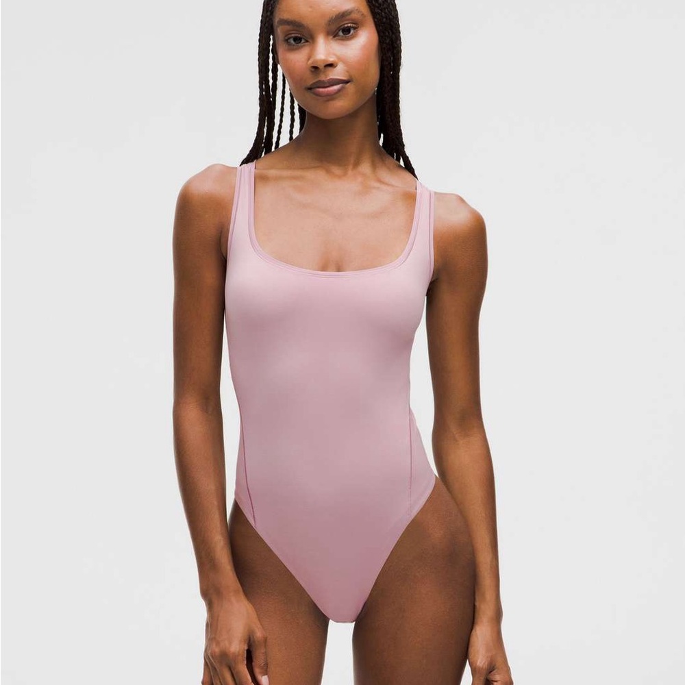 NWT Lululemon Wundermost Square-Neck Sleeveless Bodysuit – Rose Blush – S